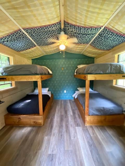 4 bunk beds so you can share the space with friends or family!