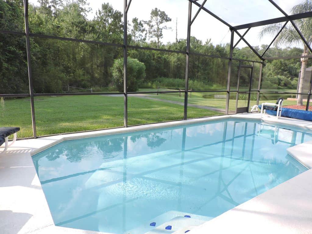 Pool is South West facing, great for all day sun