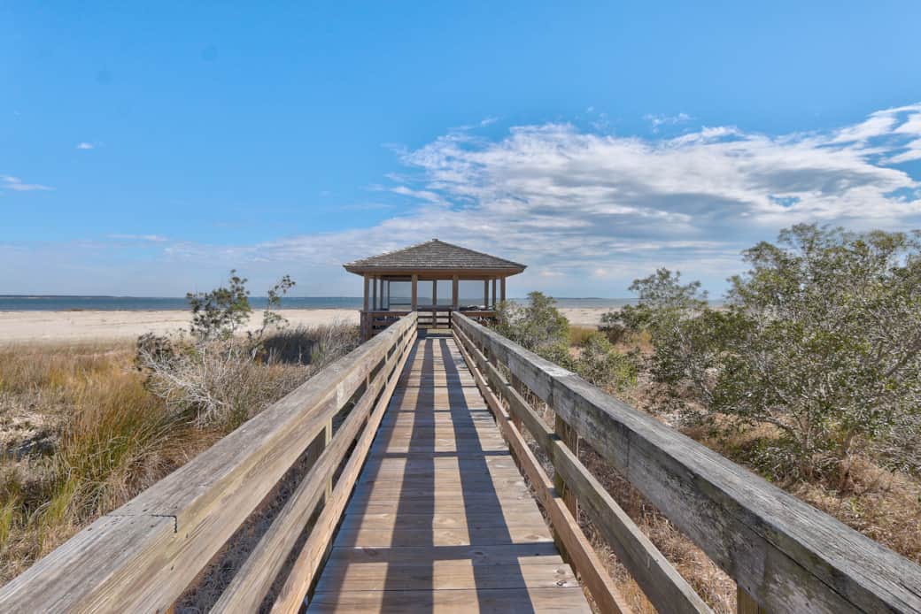 Private boardwalk and Gazebo