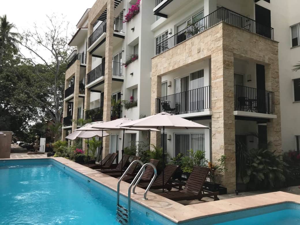 Corner Unit Overlooks the Pool & Mountains