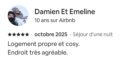 Avis Airbnb - La Cachette Secrète