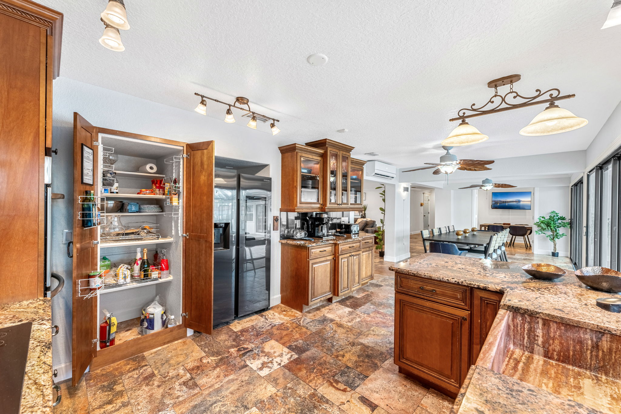 Everything you need is at your fingertips in this spacious pantry.