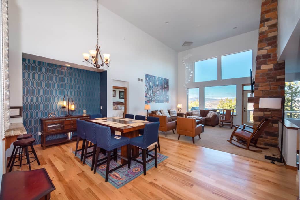 dining area and living room