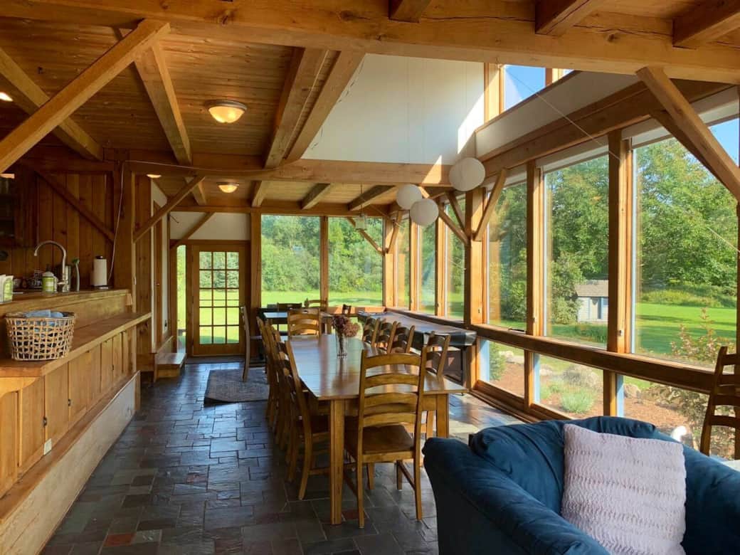 Scenic solarium attached to kitchen and great room with views that delight! 