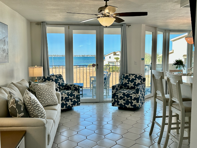 Family Room with View of Bay
