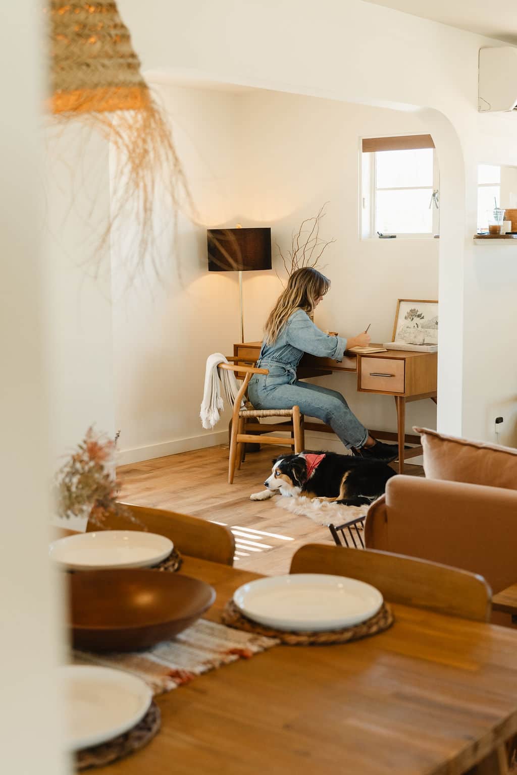 Our mid-century modern writing desk is perfect for creative pursuits or remote work