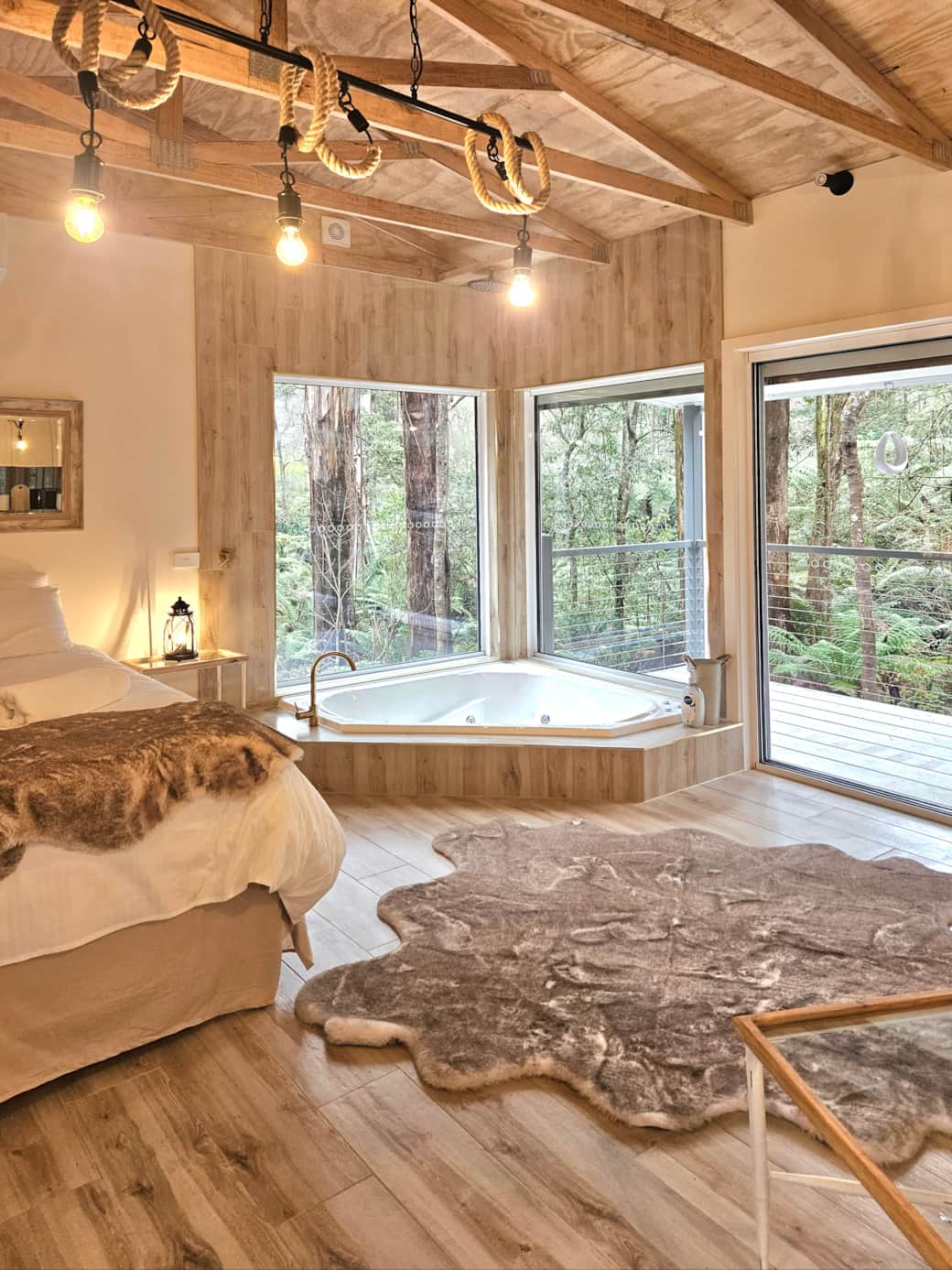 Drift away in the semi sunken spa bath Drift away in the semi sunken spa bath