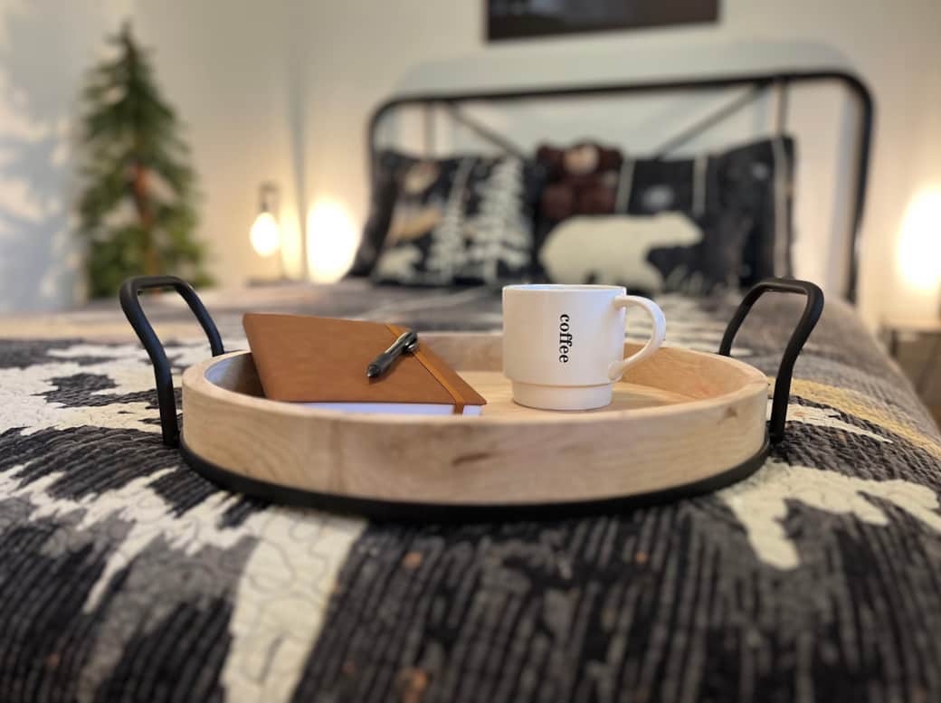 The woods are calling, but first, coffee.