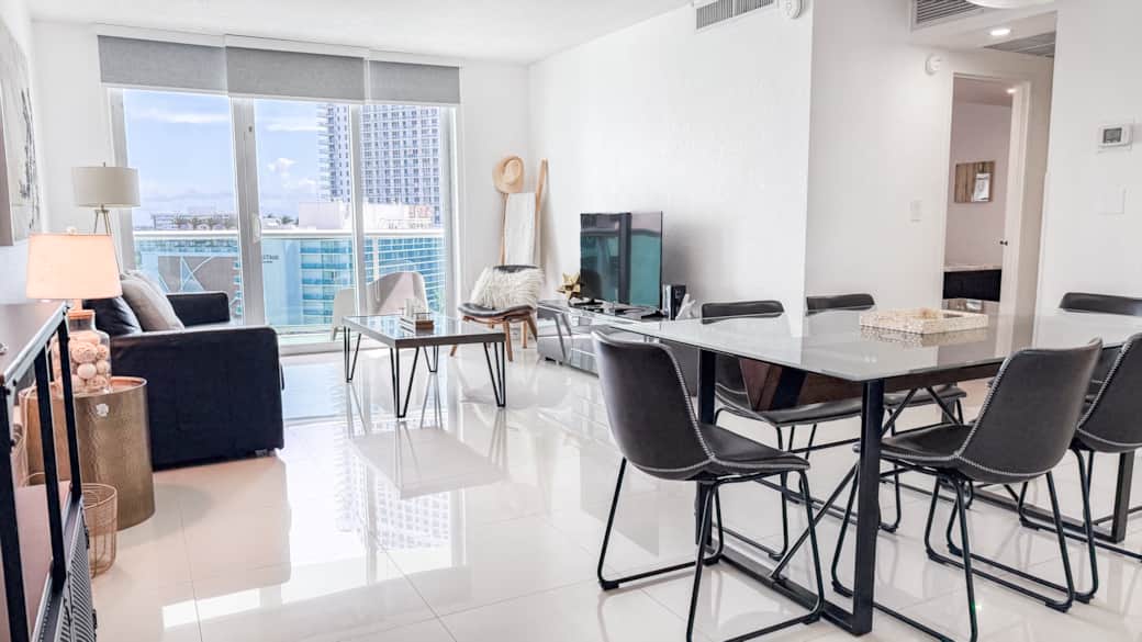 Dining room and living room