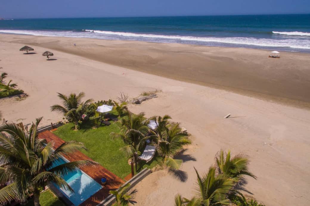 Punta Sal beachfront vacation rental beach