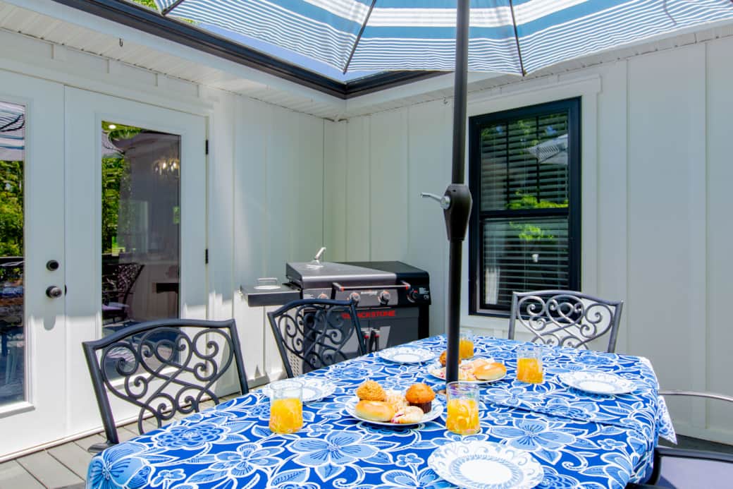 Dining Al Fresco on the Deck - Sunset Views, Cool Breeze and a Table Set for Slow Easy Meals