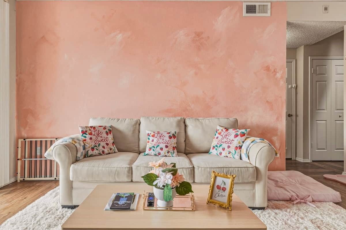This cozy corner is ideal for relaxing or enjoying a nice quiet moment in the natural light. 