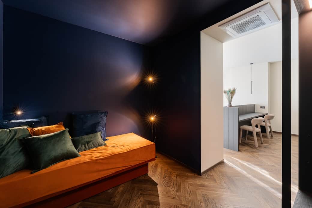 Ingresso con divano letto una piazza