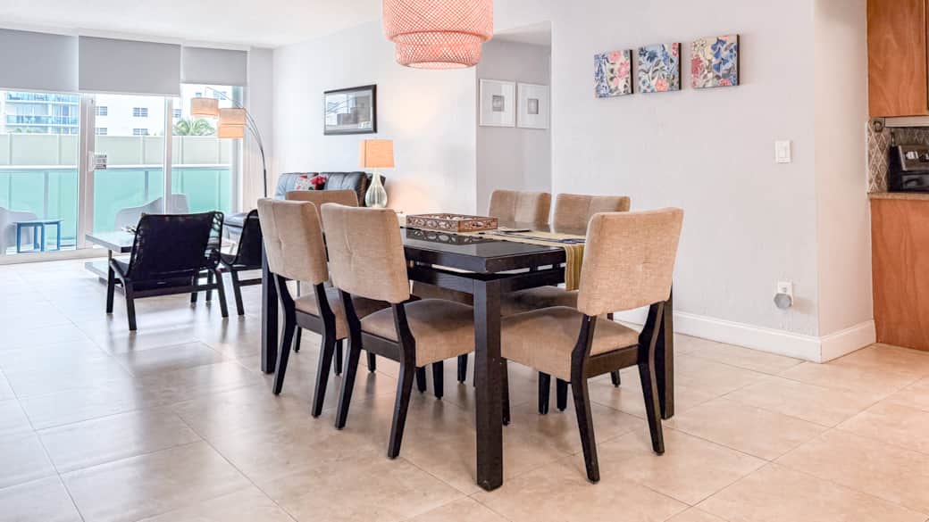 Dining room and living room