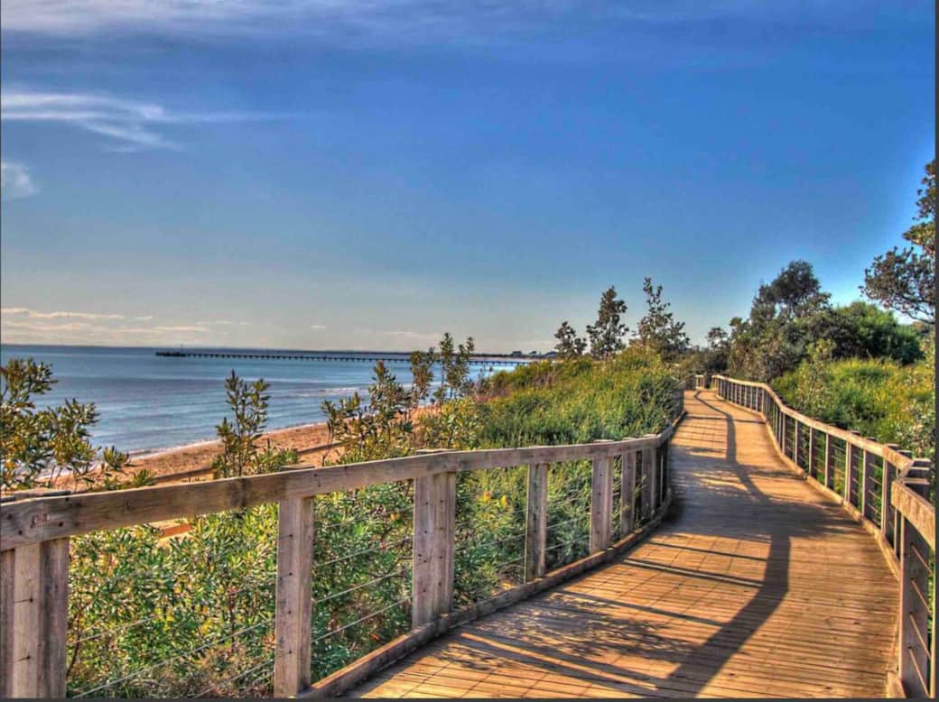 Boardwalk along the beach