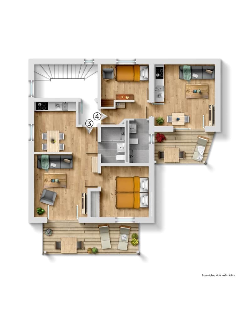 Gesamte 1. Etage bestehend aus Suite 3 & 4 