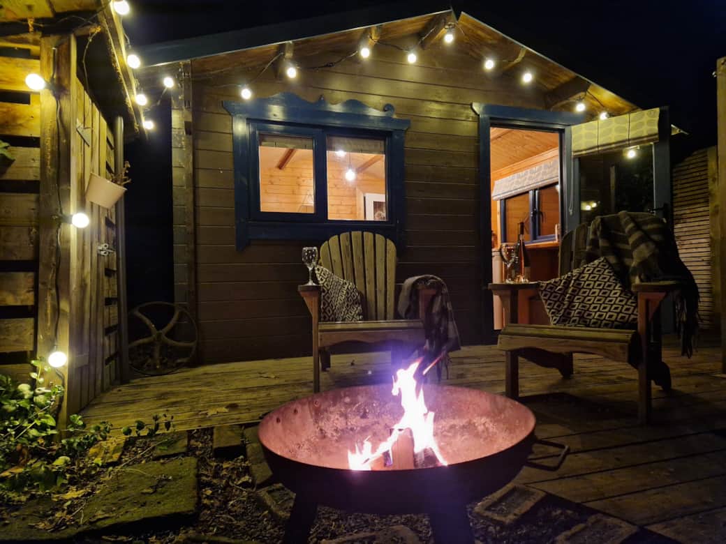 Nighttime firepit
