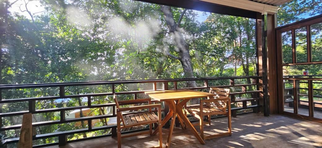 Al Fresco dining on the screened in lanai adjacent to the plunge pool