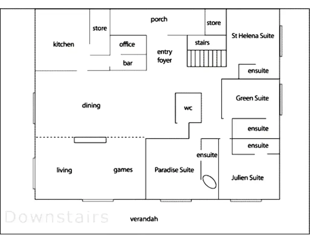 Floor plan, downstairs