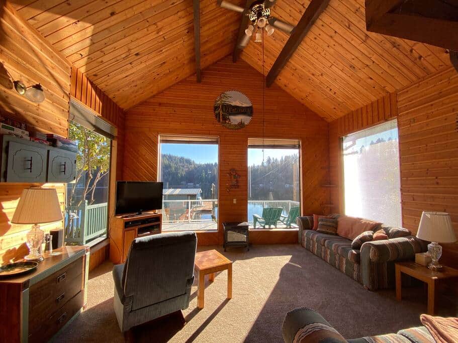 Living Room with large bay windows