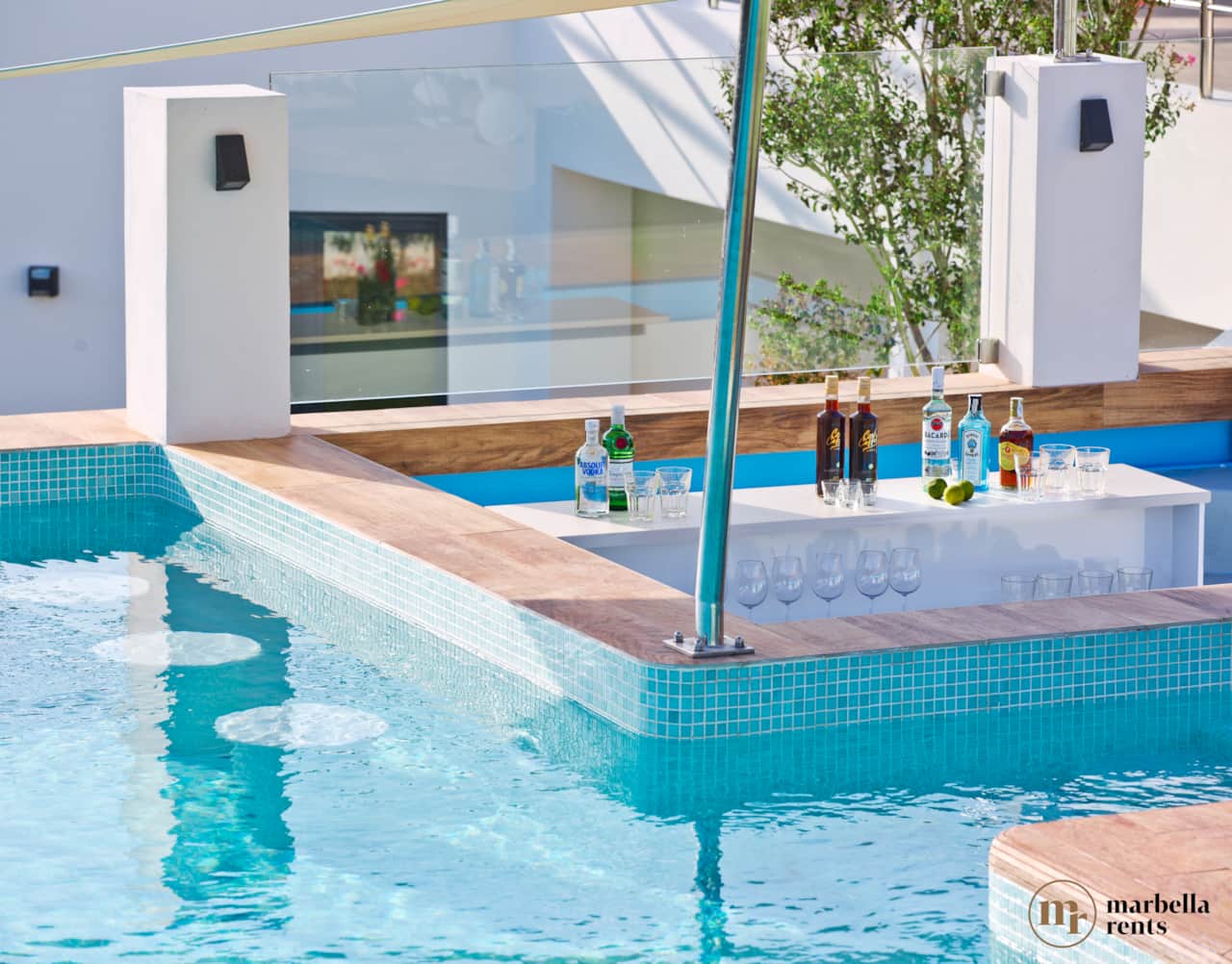 Private pool bar.
