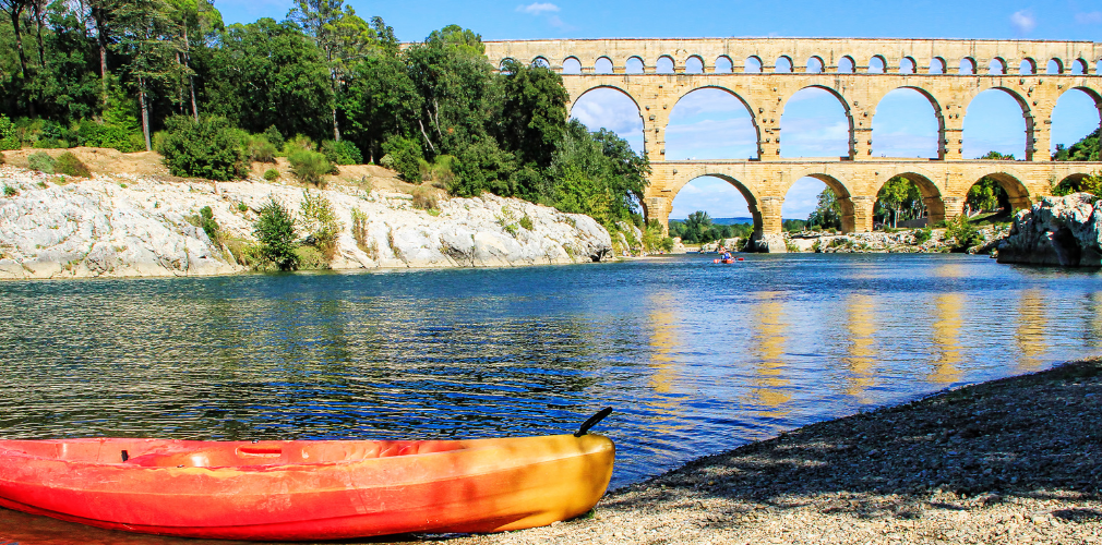 Canoë kayak au Pont du Gard