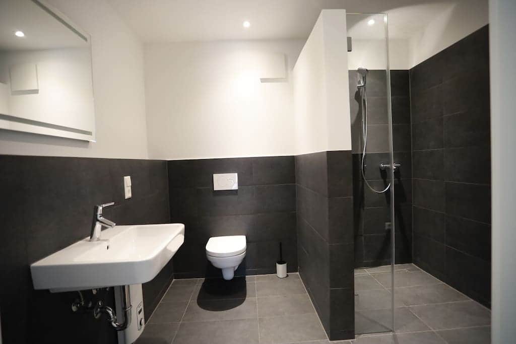 Bathroom with spacious walk-in shower