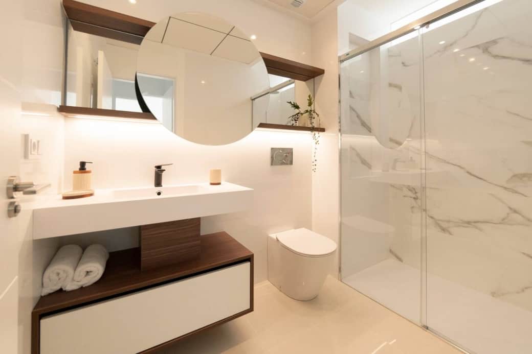 hochwertige Materialien auch im Badezimmer