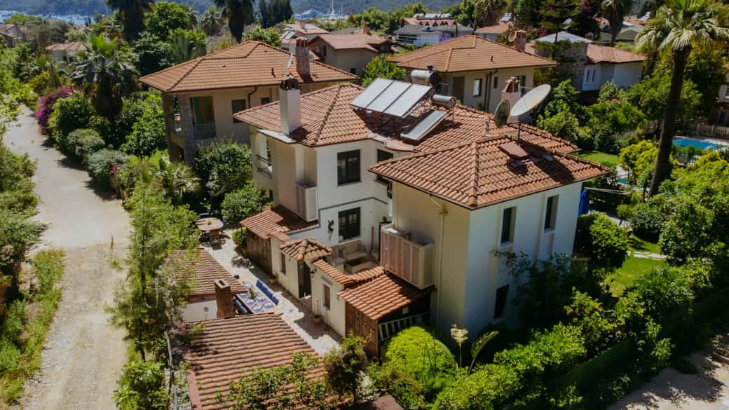 Backyard Drone view  of Villa Cecilia Göcek