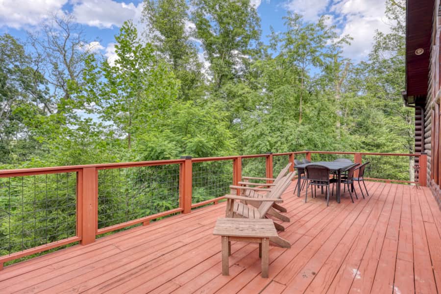 Deck seating with view