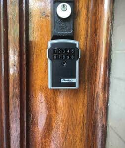 Lockbox Next to Front Door of Building
