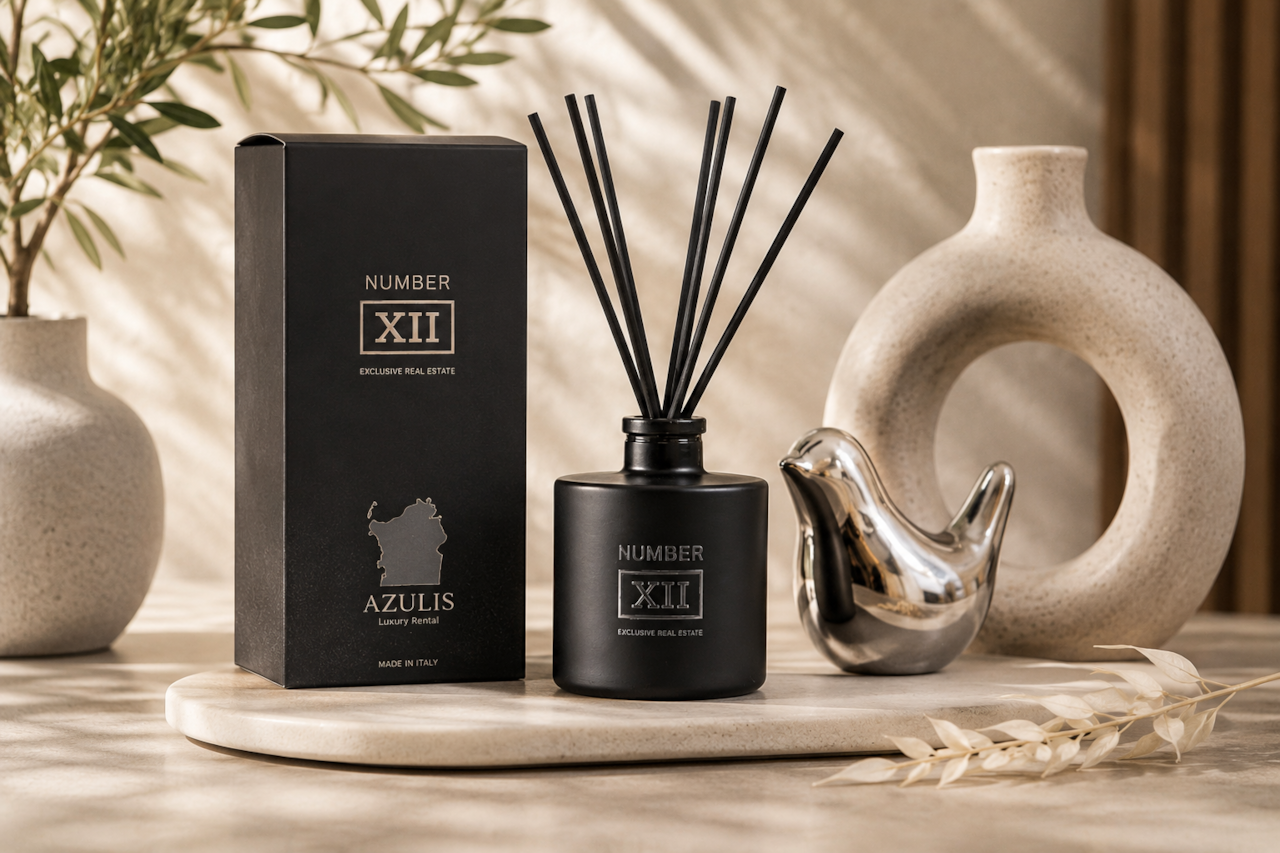 Azulis rental12 olbia sardinia signature home fragrance reed diffuser luxury holiday apartment welco