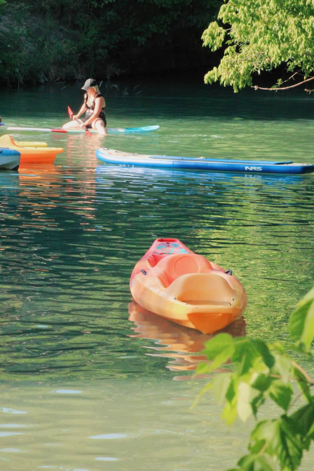 Guests love kayaking, paddleboarding and swimming in our creek Guests love kayaking, paddleboarding and swimming in our creek