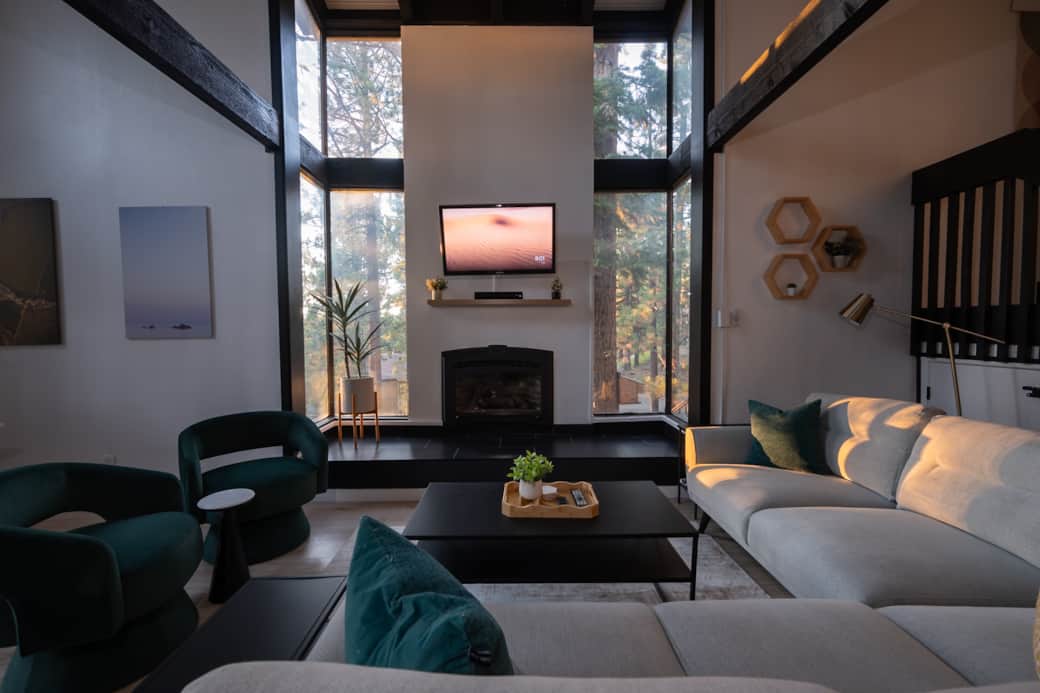 Updated Living room at dusk