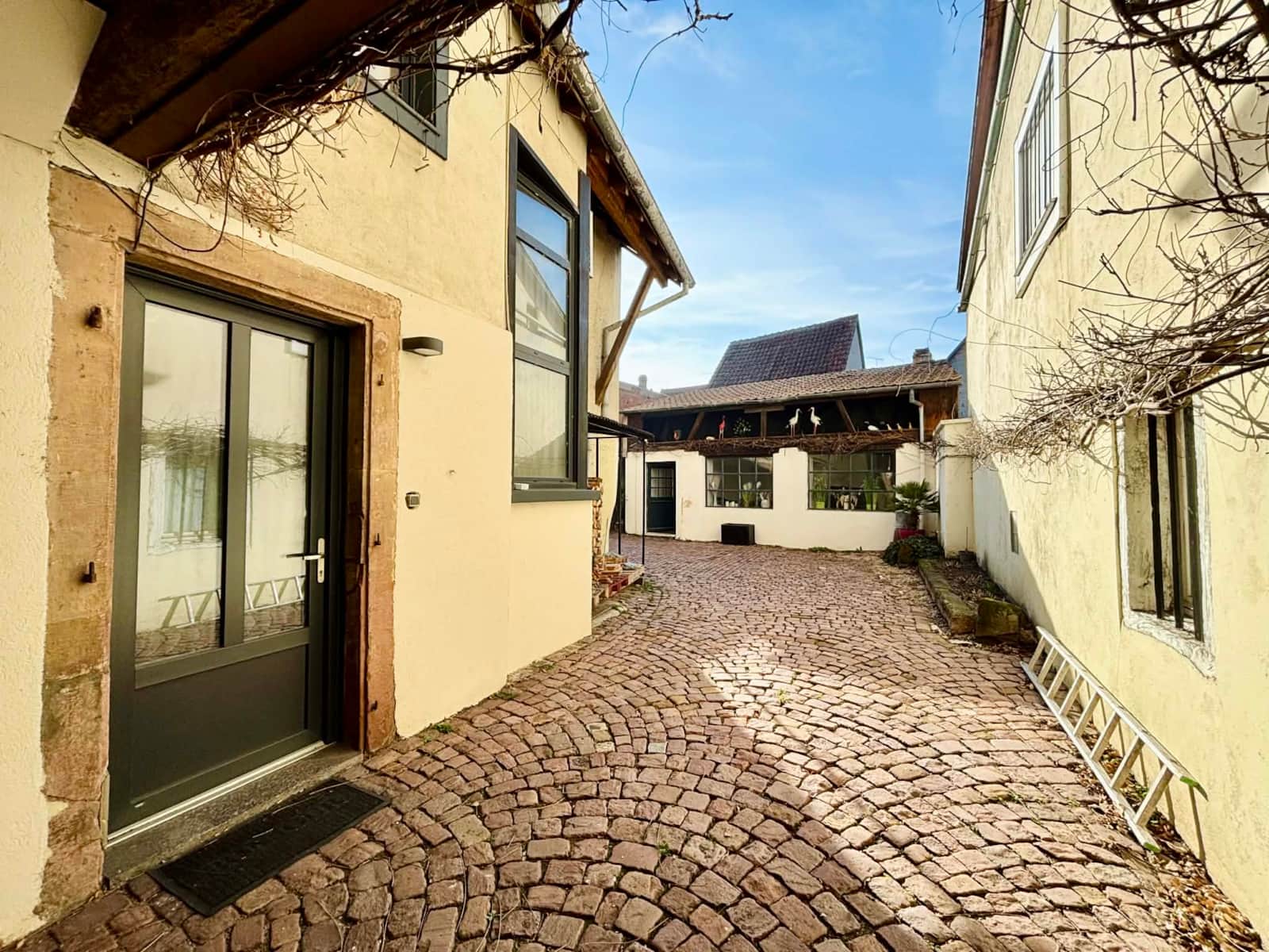 Terrasse et cour de la Maison du Chat Perché