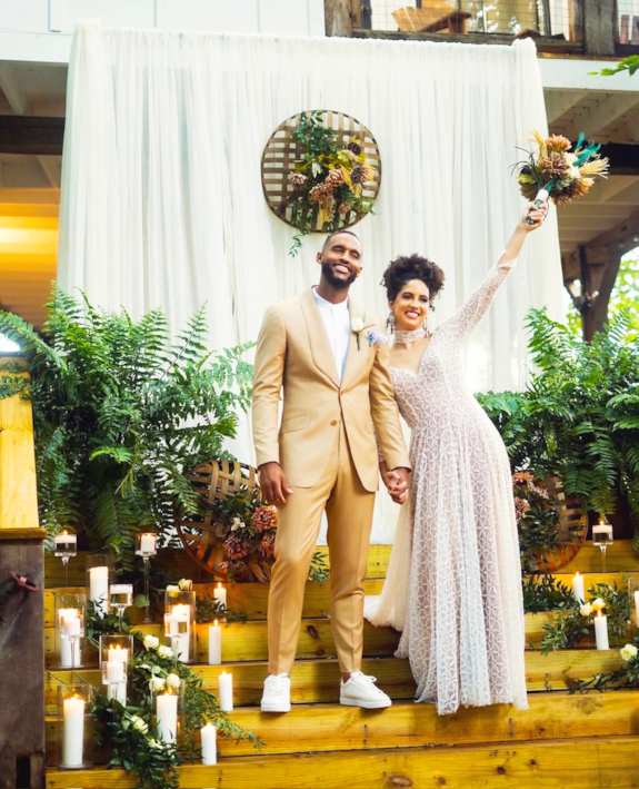 Outdoor wedding reception