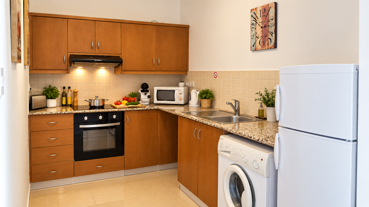 Kitchen area with appliances
