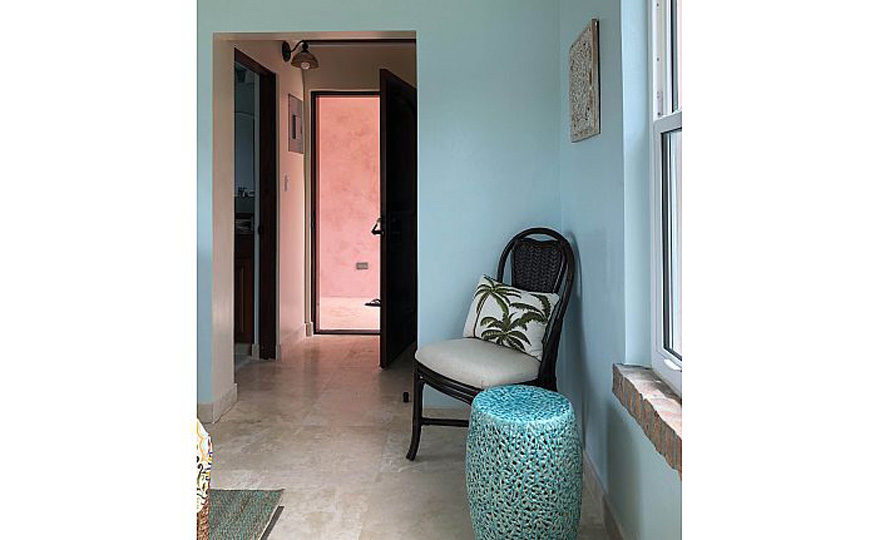 Door to the breezeway from bedroom