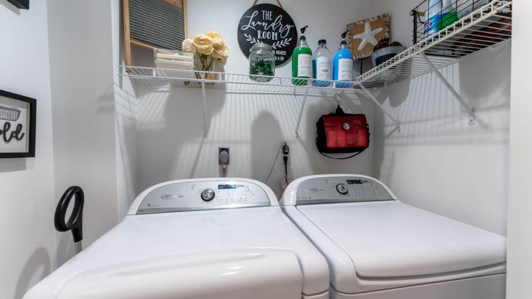 Take home a suitcase full of clean clothes.