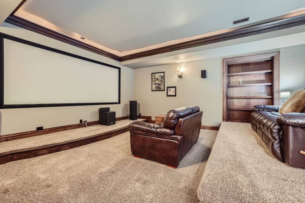 Massive 120" Home Theater for Family Movie Nights OR Sports Enthusiasts 