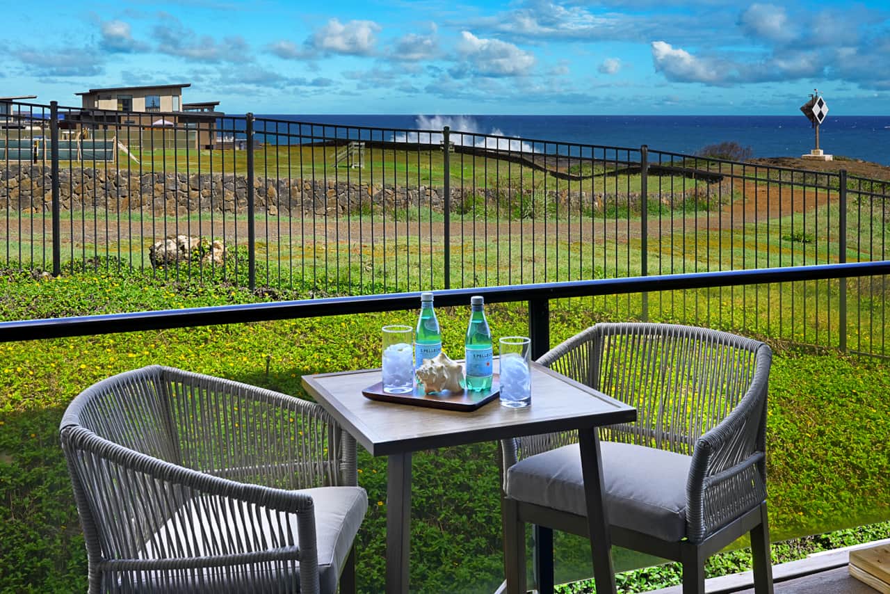 Relax on the private lanai and take in beautiful ocean views and refreshing island breezes.