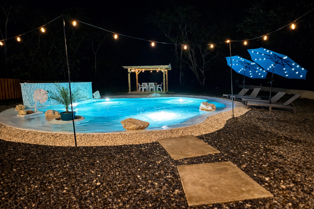 Pool at night