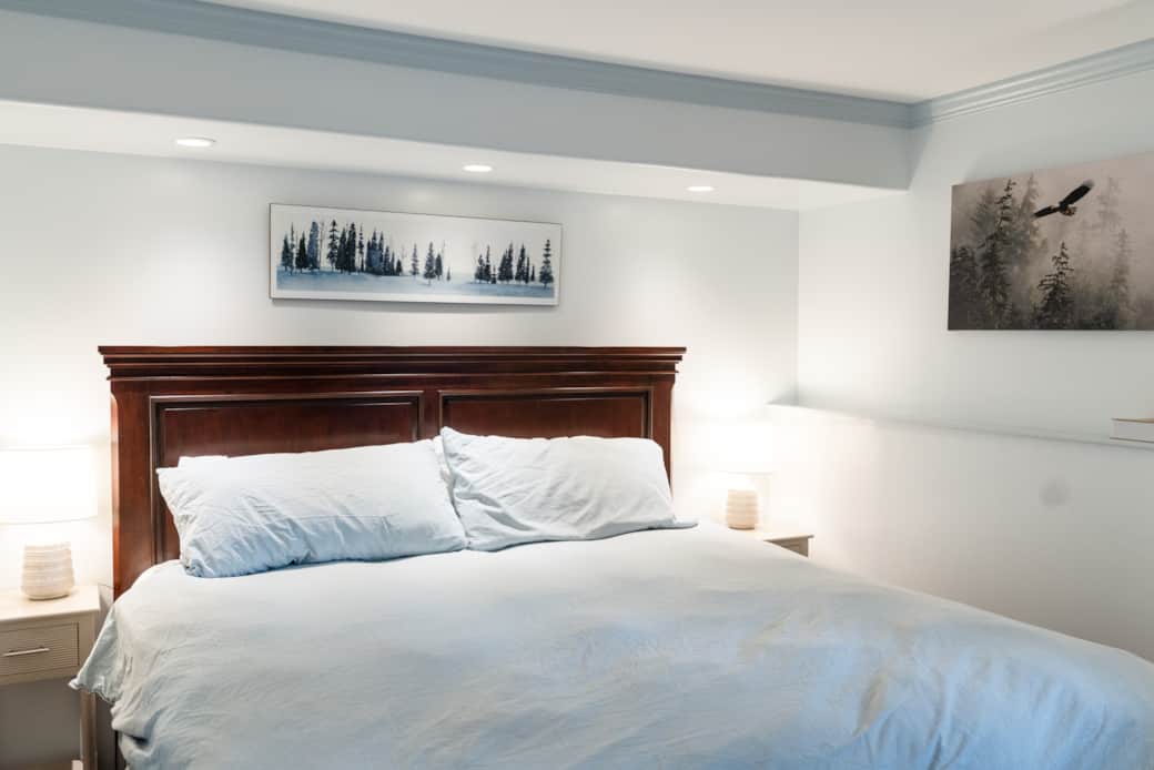 King sized bed.