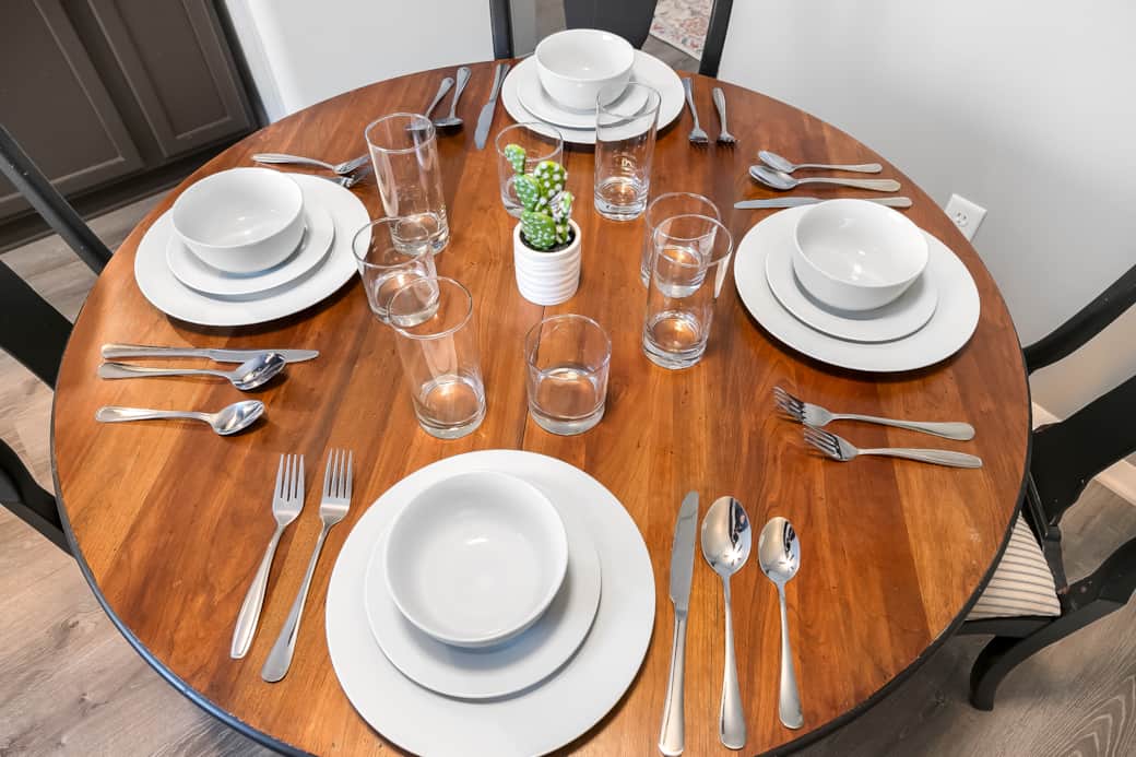 Dinnerware Provided
