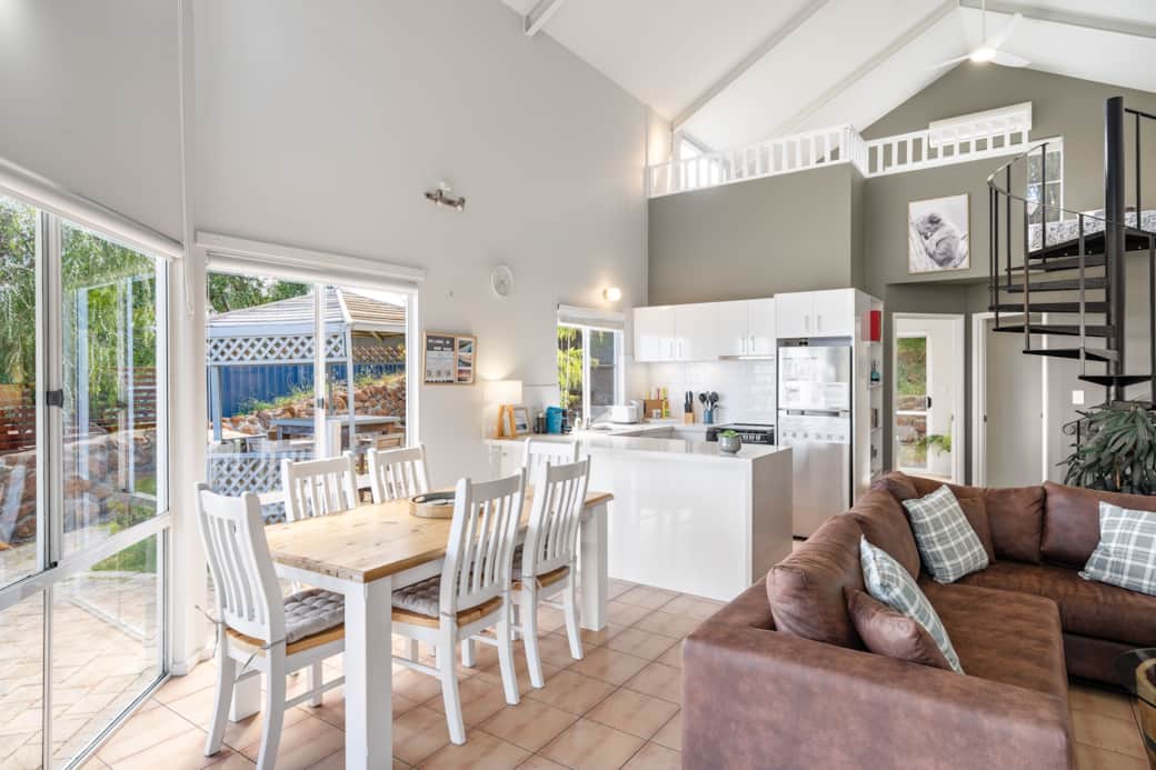 Dining area with open kitchen Dining area with open kitchen