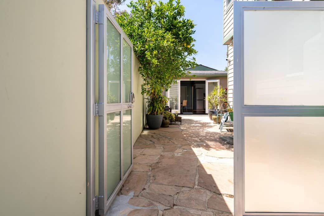  A view to the patio from your gated entrance.