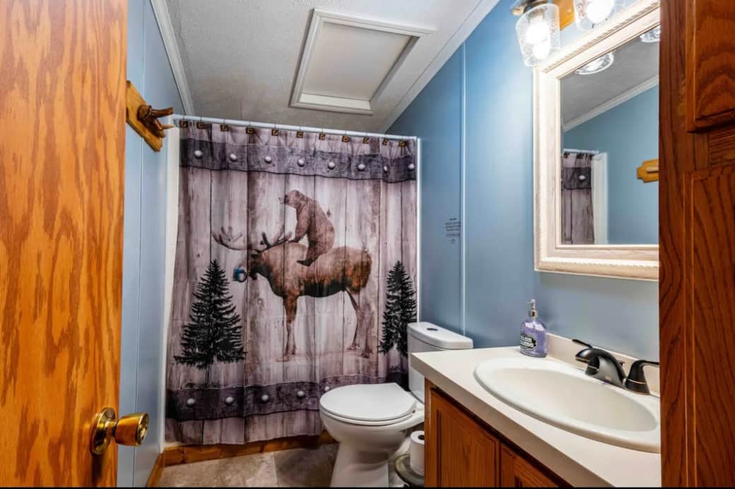 Secondary Bathroom: Located between the Deer and Bear bedrooms