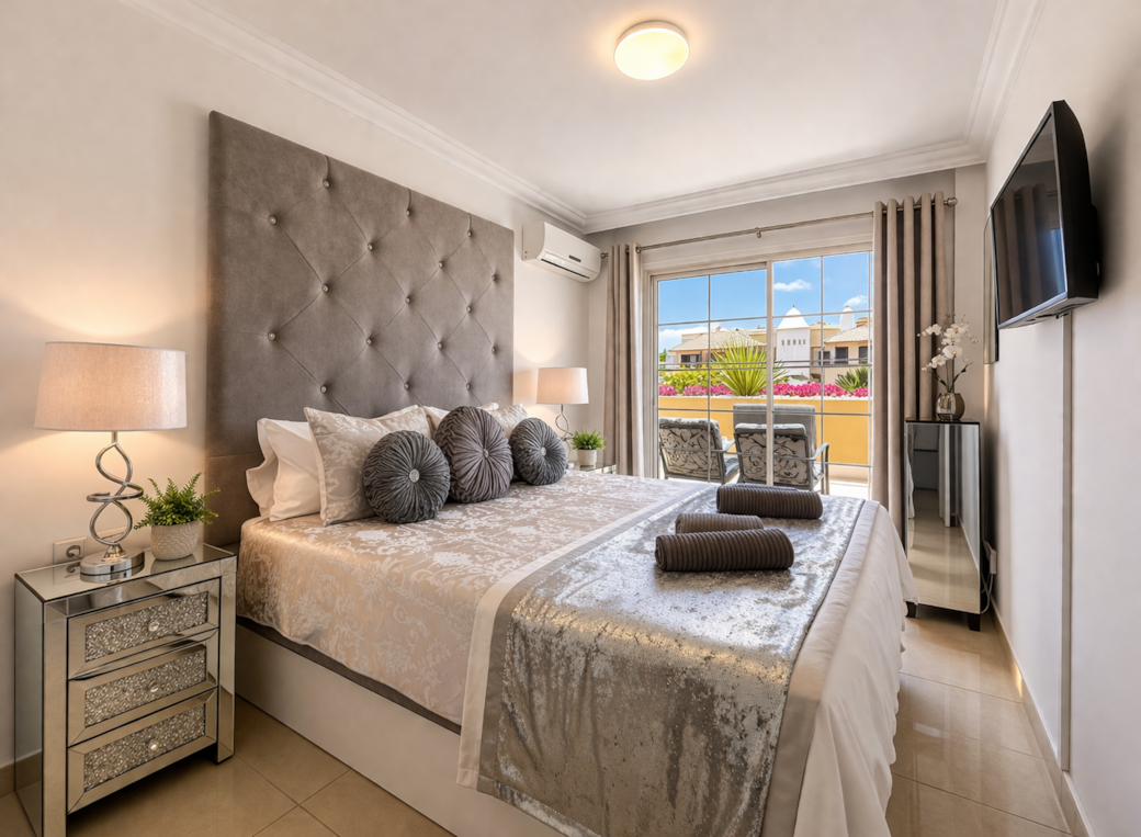 Dormitorio con acceso a la terraza