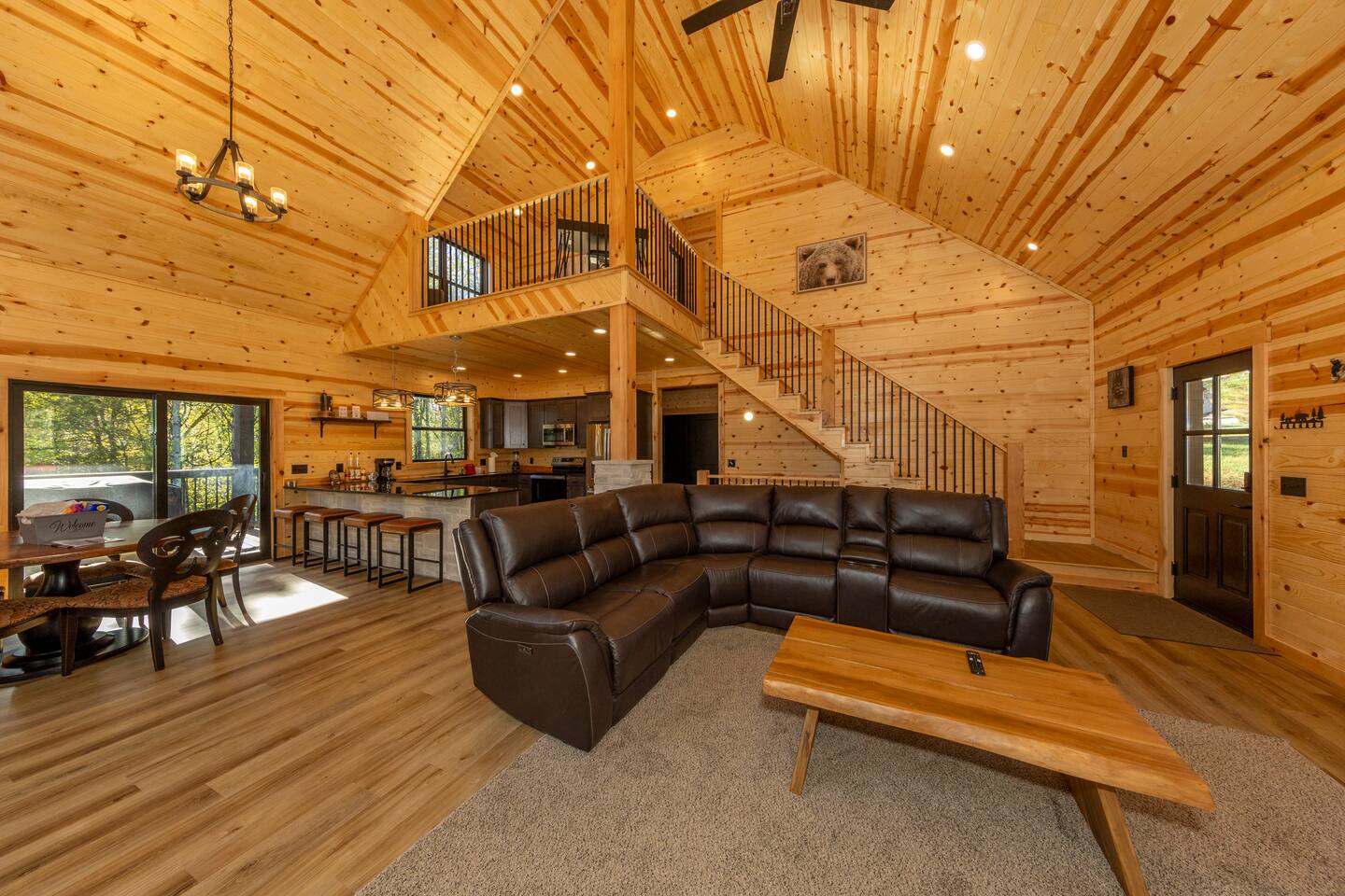 Lodge exterior with garden