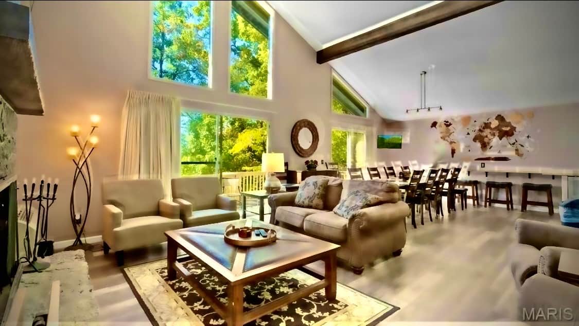 view of the huge dining area able to host everyone at the table